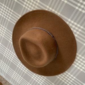 NEW Brown wide brim fedora